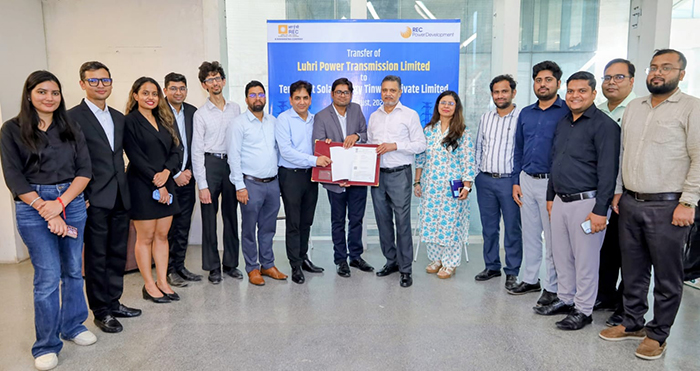 RECPDCL hands over Luhri Power Transmission Ltd to Terralight Solar Energy Tinwari Private Ltd